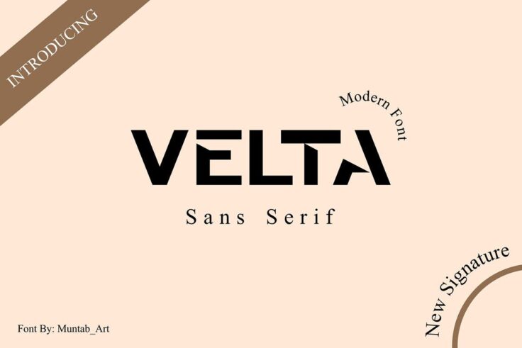 View Information about Velta Modern Sans-Serif Typeface